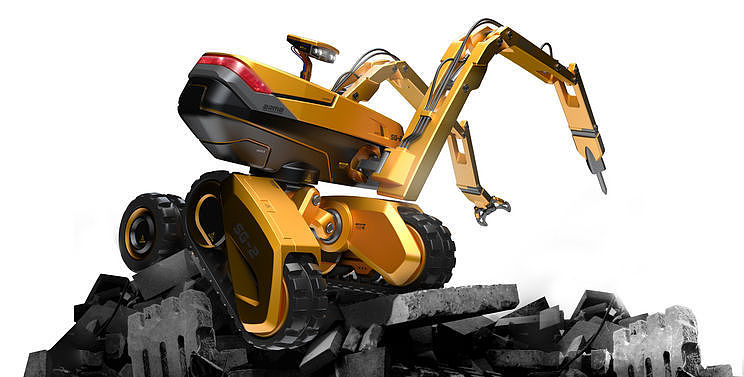 industrial design，Engineering equipment，excavating machinery，Driverless，robot，