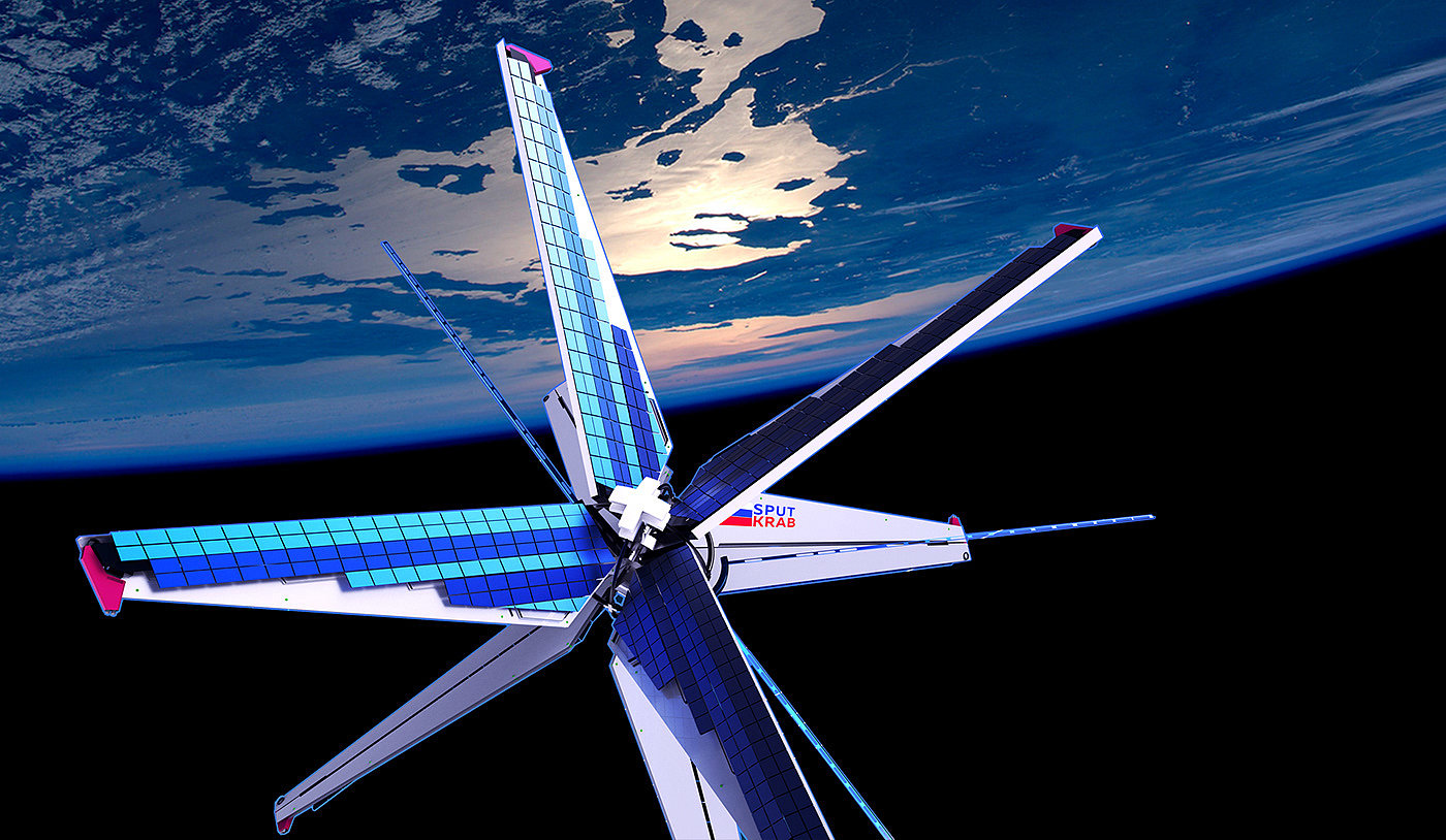 satellite，Space debris，concept，