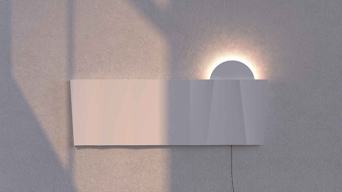 three-dimensional，lamp，sunset，Wall lamp，