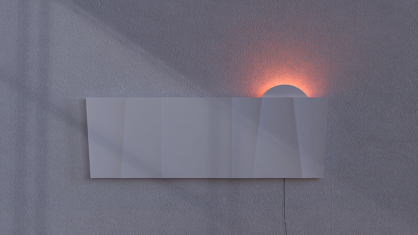 three-dimensional，lamp，sunset，Wall lamp，