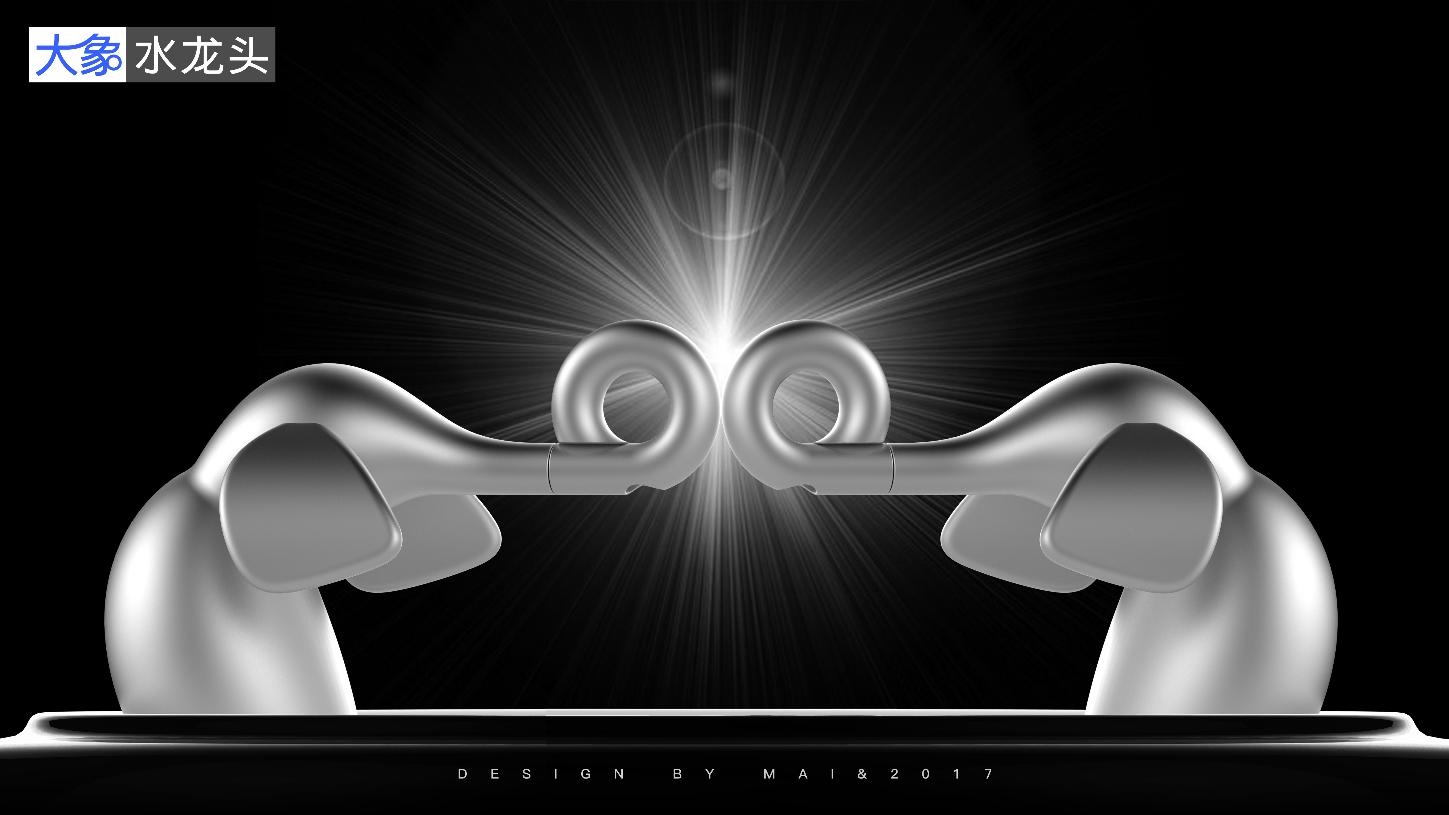 interaction，elephant，water tap，bathroom，environment protection，