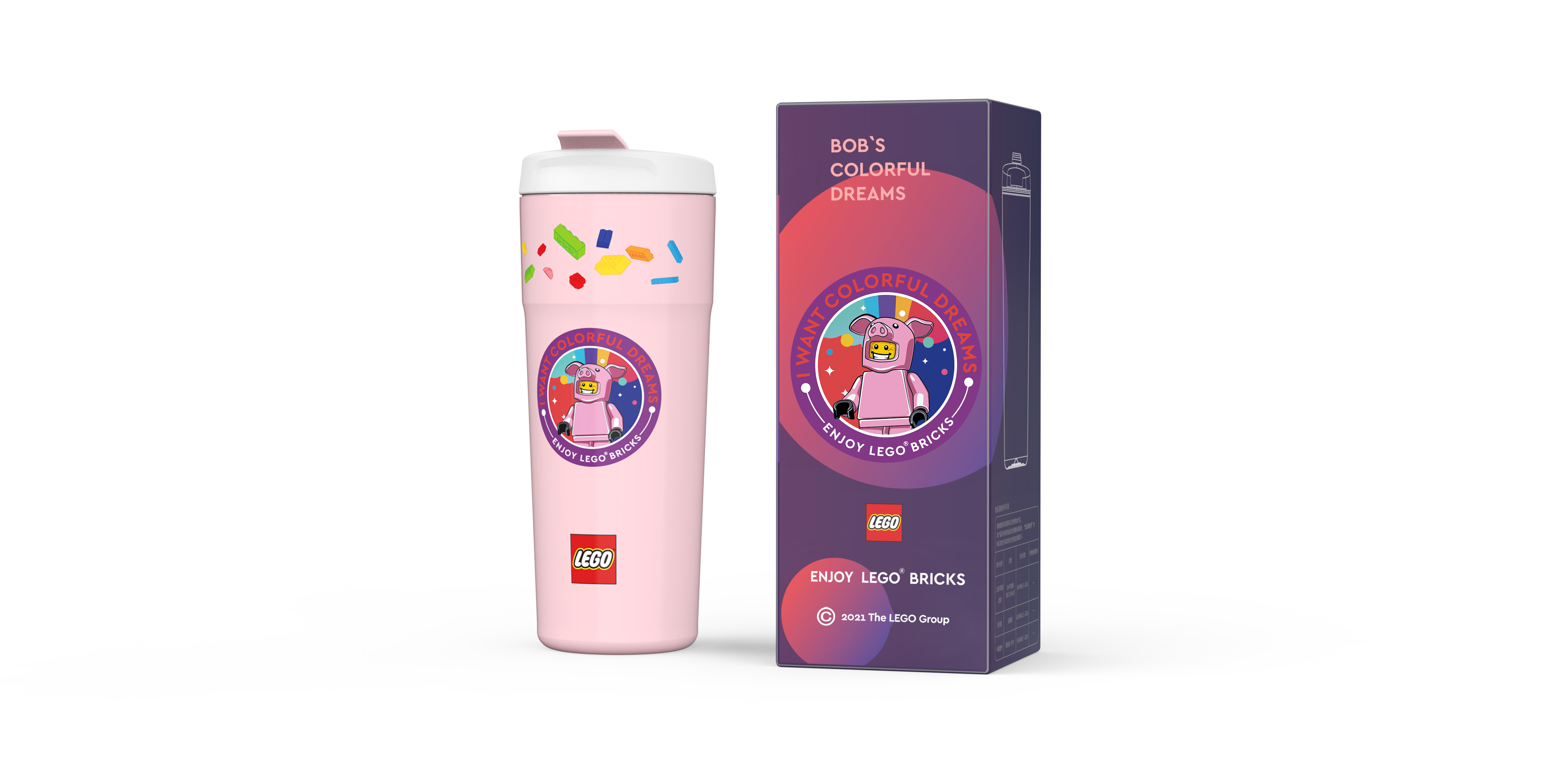 Cup pot，Lego，Pig pig，Piglet，