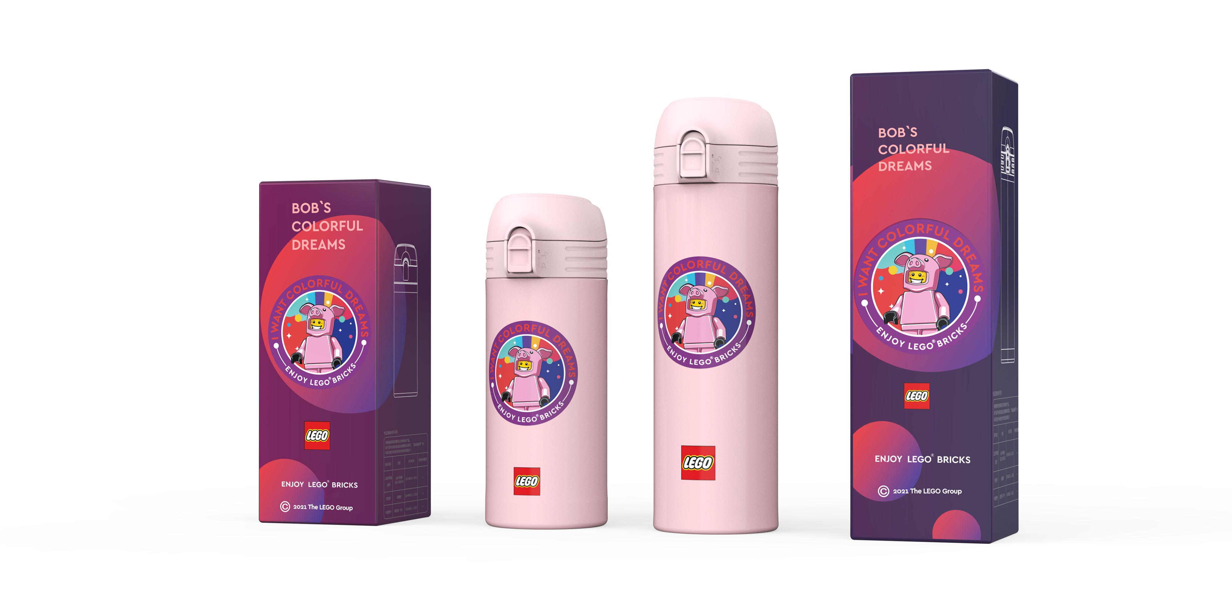 Cup pot，Lego，Pig pig，Piglet，