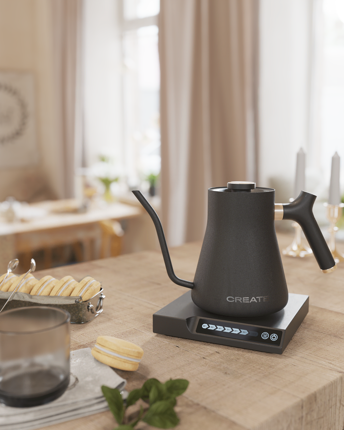 kettle，heating，cgi，