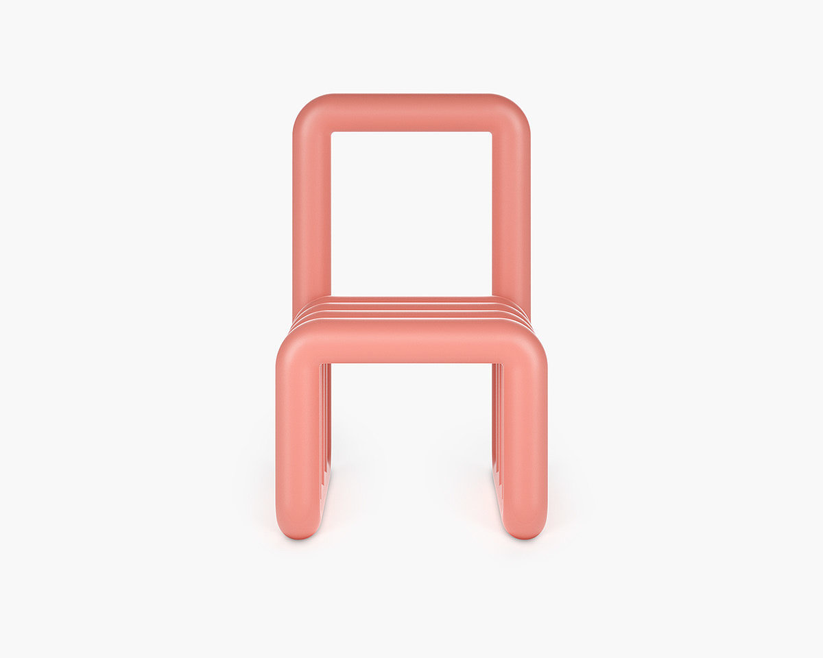 Fahredin Kosumi，TUBE - CHAIR&BENCH，Conceptual plastics，fashion，Leisure design，product design，Ergonomics，