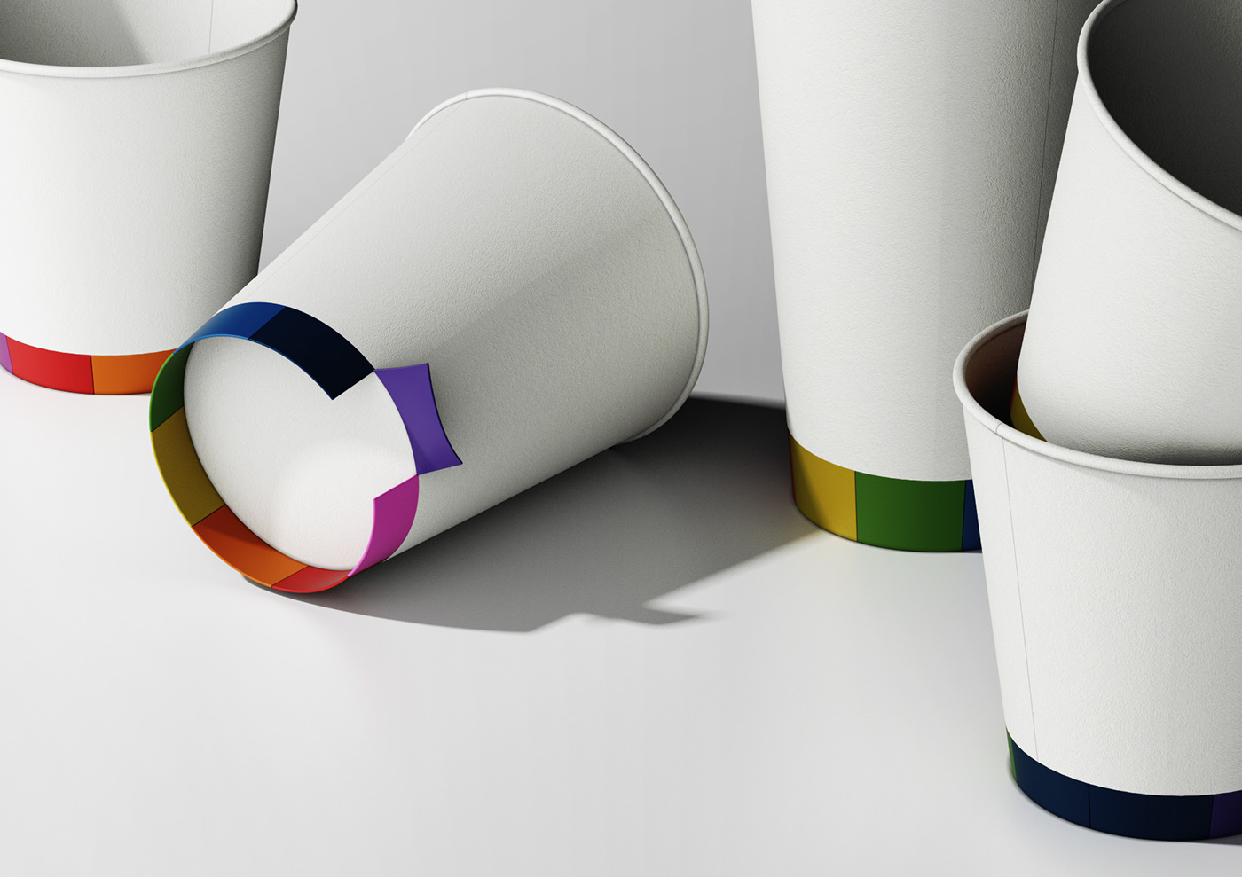 Water cup，Rainbow color，distinguish，Avoid waste，