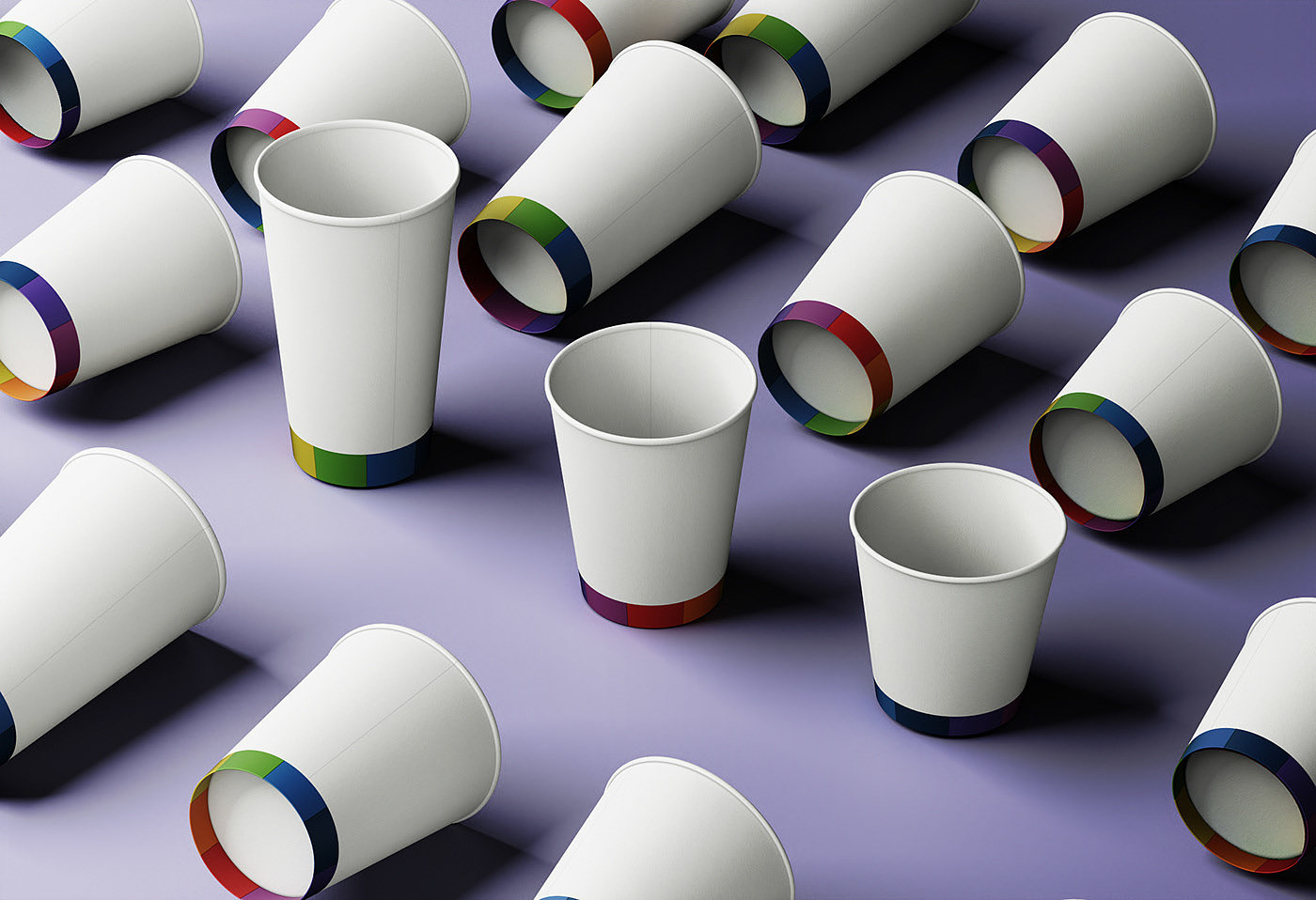 Water cup，Rainbow color，distinguish，Avoid waste，