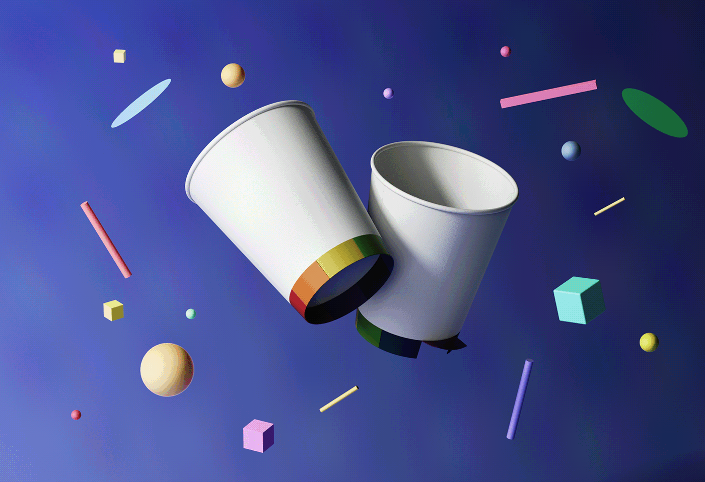 Water cup，Rainbow color，distinguish，Avoid waste，