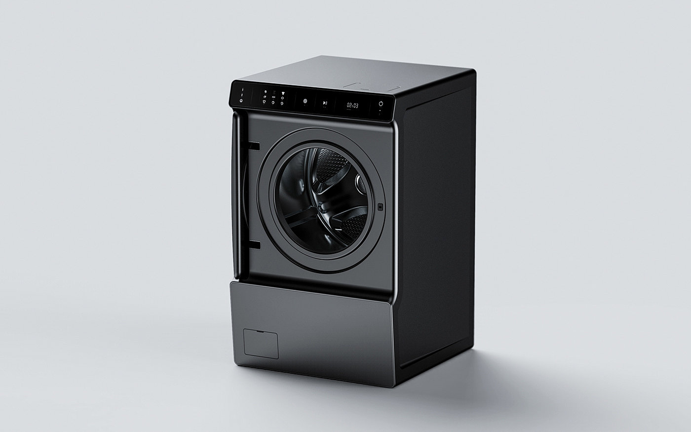 Washing machine，Drum washing machine，black，practical，