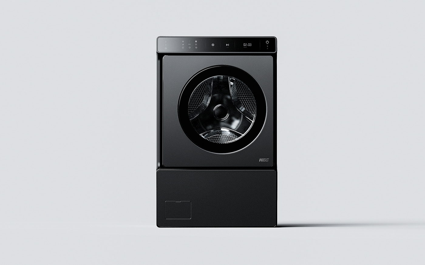 Washing machine，Drum washing machine，black，practical，