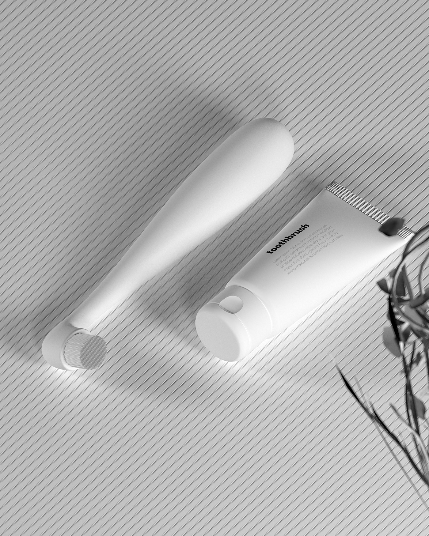 toothbrush，white，Simplicity，