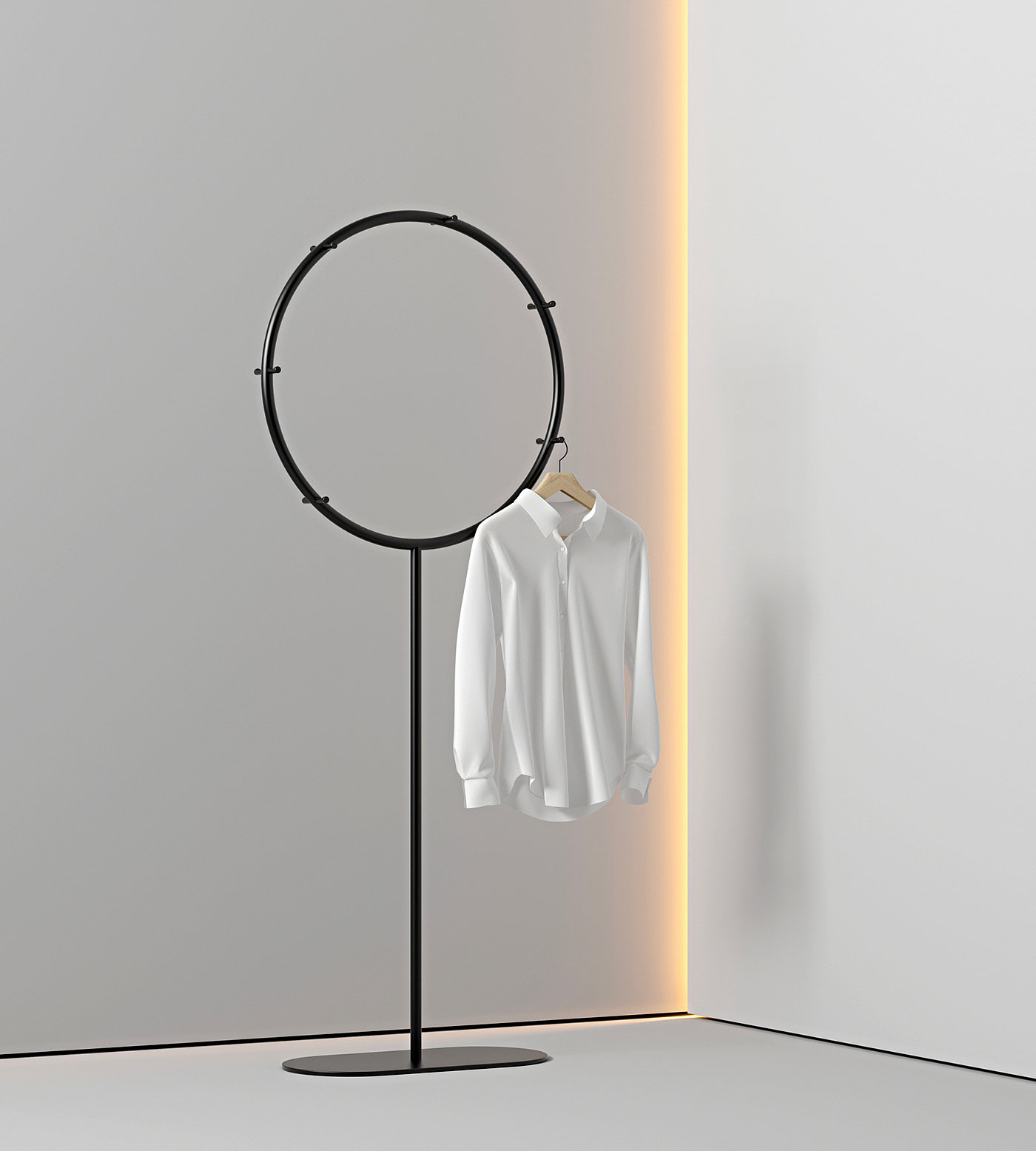 coat hanger，Tubular，circular，originality，