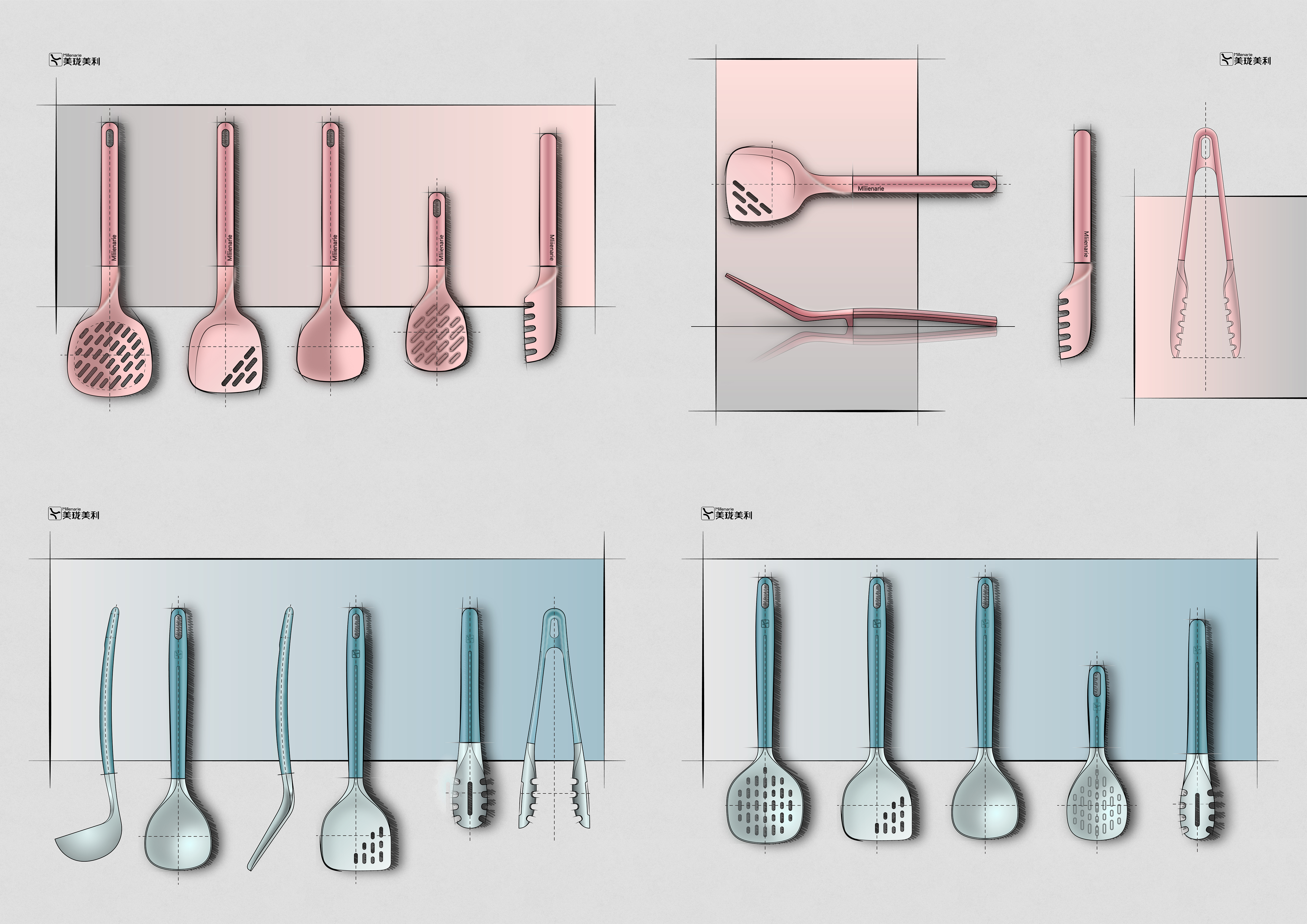 Kitchenware，silica gel，Tableware，Housewear & Furnishings，Hand drawn / sketched，Development process，