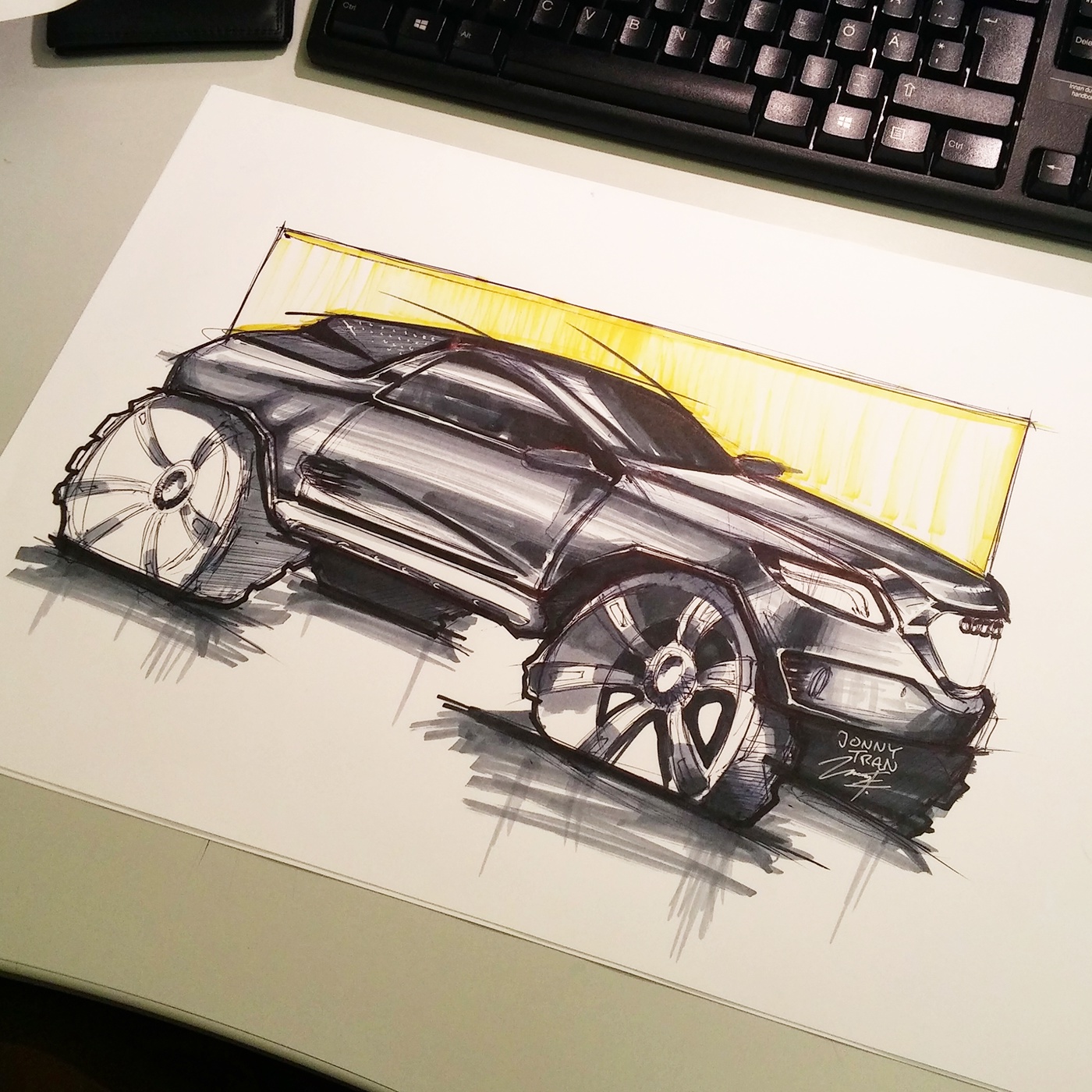 Jonny Tran，marker pen，product，sketch，Hand drawn，