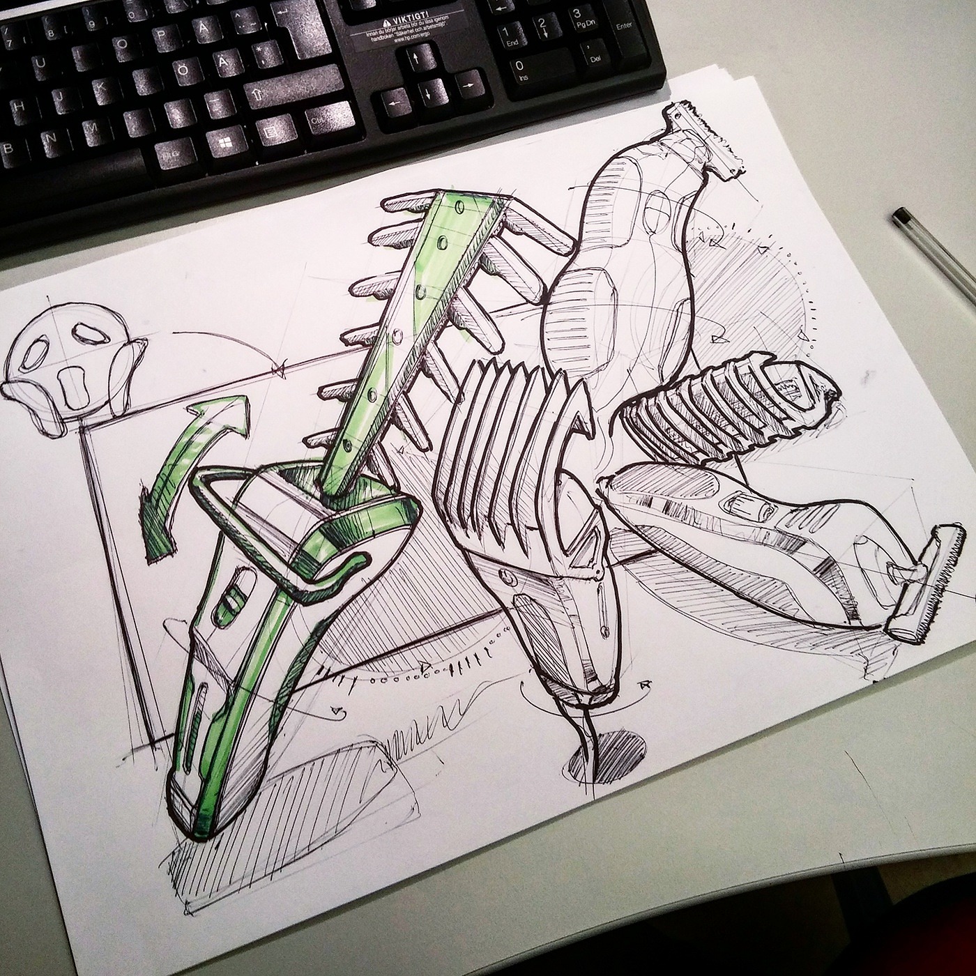 Jonny Tran，marker pen，product，sketch，Hand drawn，