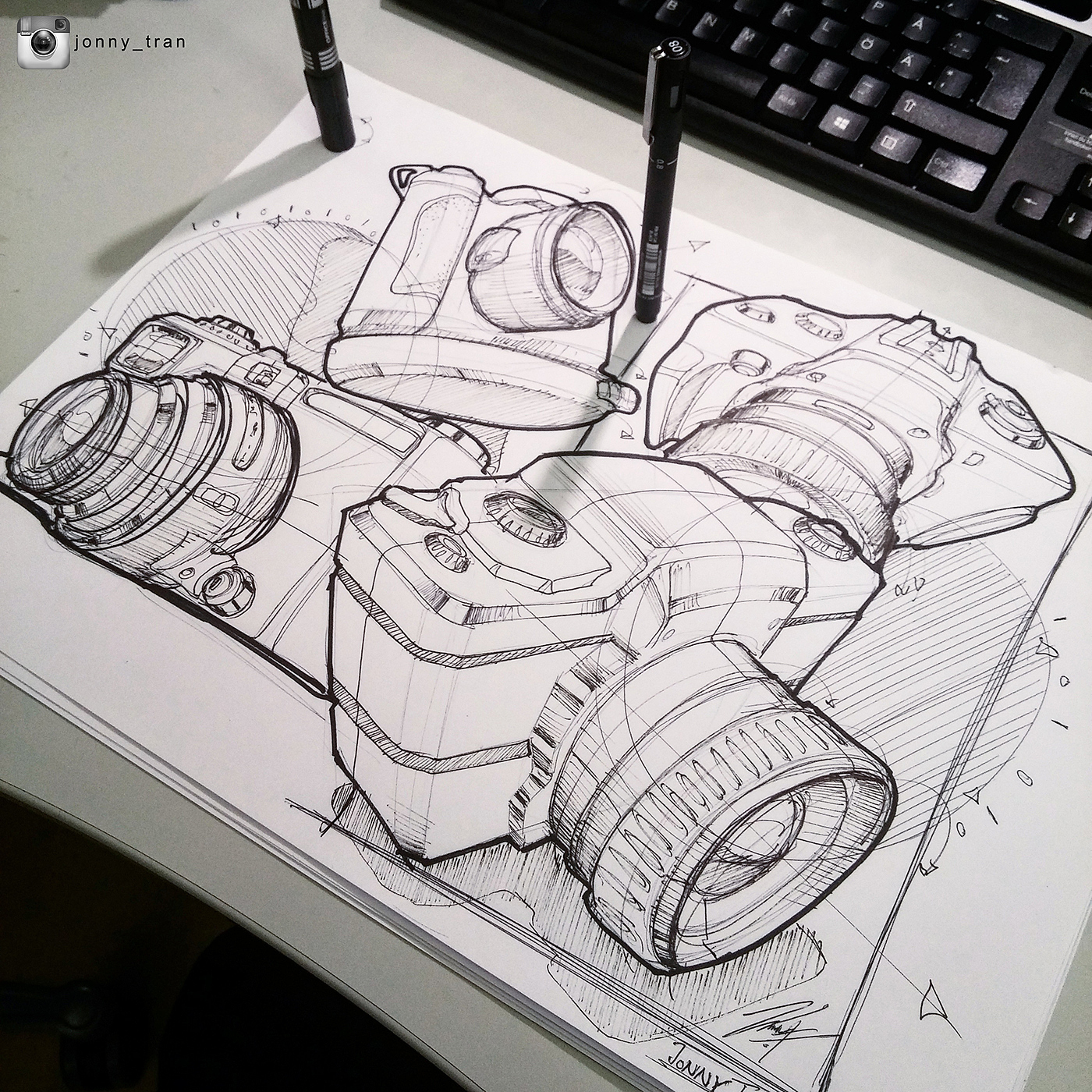Jonny Tran，marker pen，product，sketch，Hand drawn，