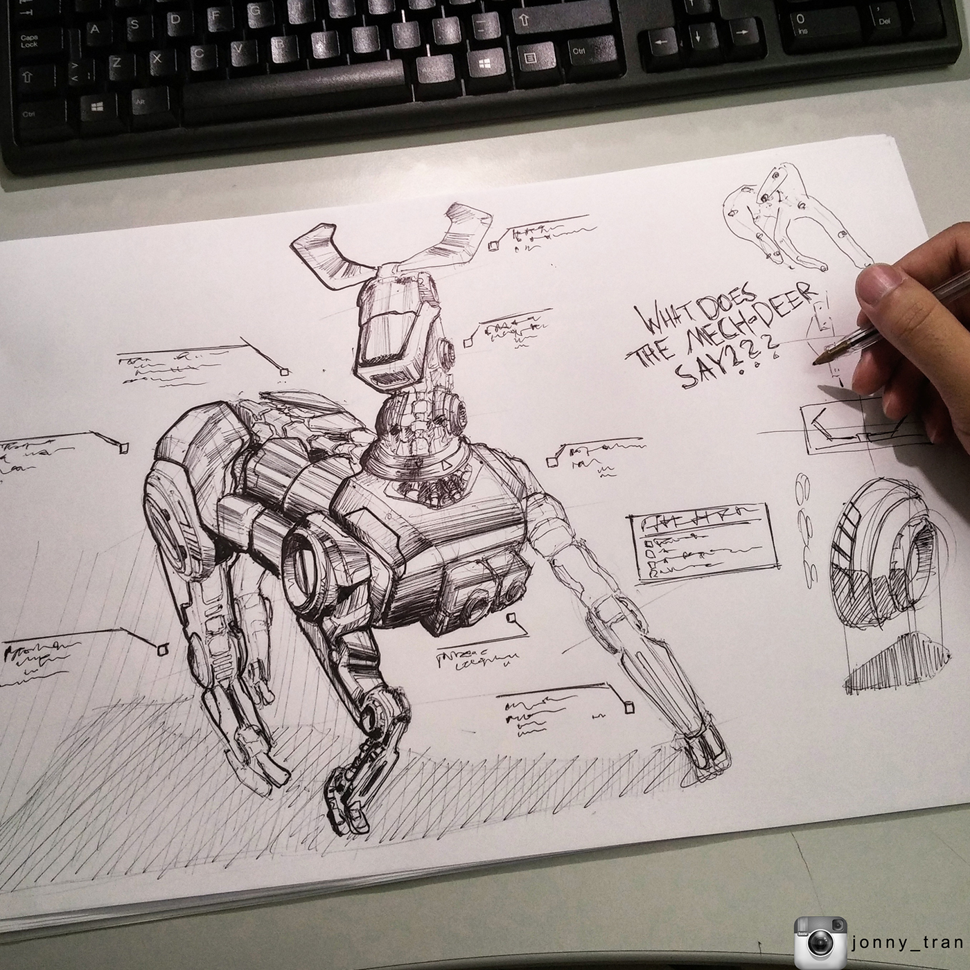 Jonny Tran，marker pen，product，sketch，Hand drawn，