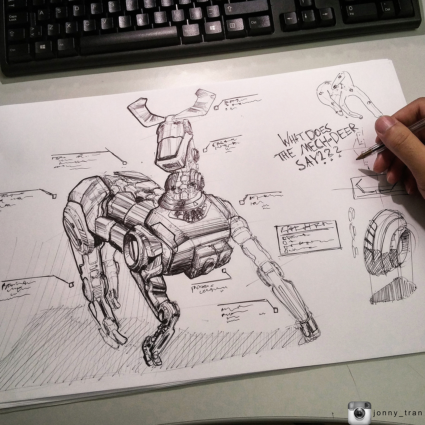 Jonny Tran，marker pen，product，sketch，Hand drawn，