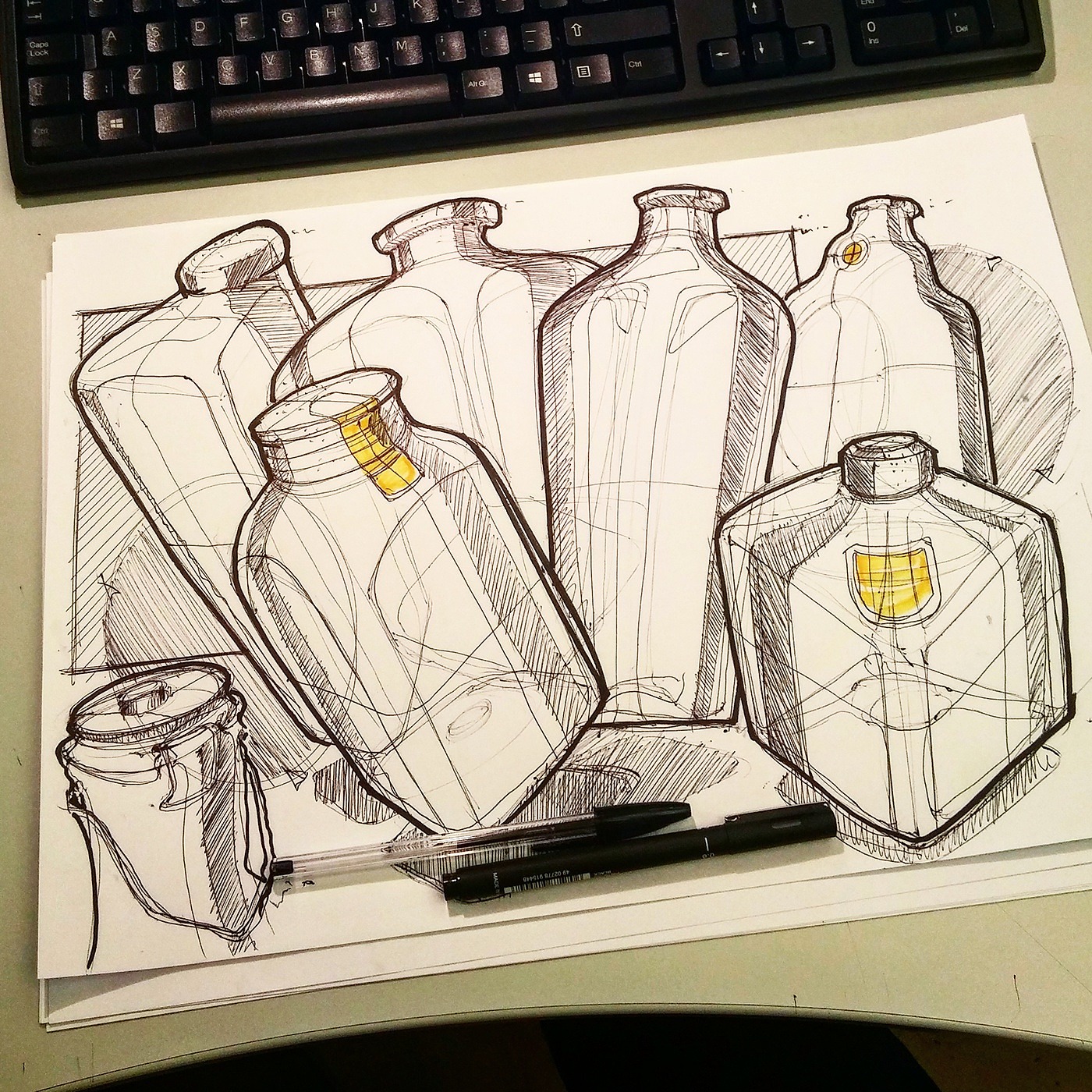 Jonny Tran，marker pen，product，sketch，Hand drawn，