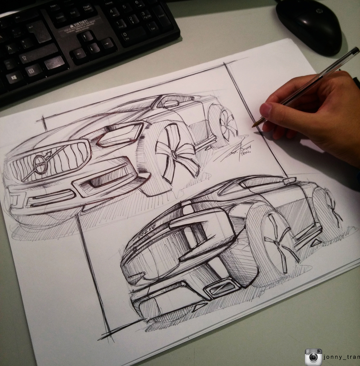 Jonny Tran，marker pen，product，sketch，Hand drawn，