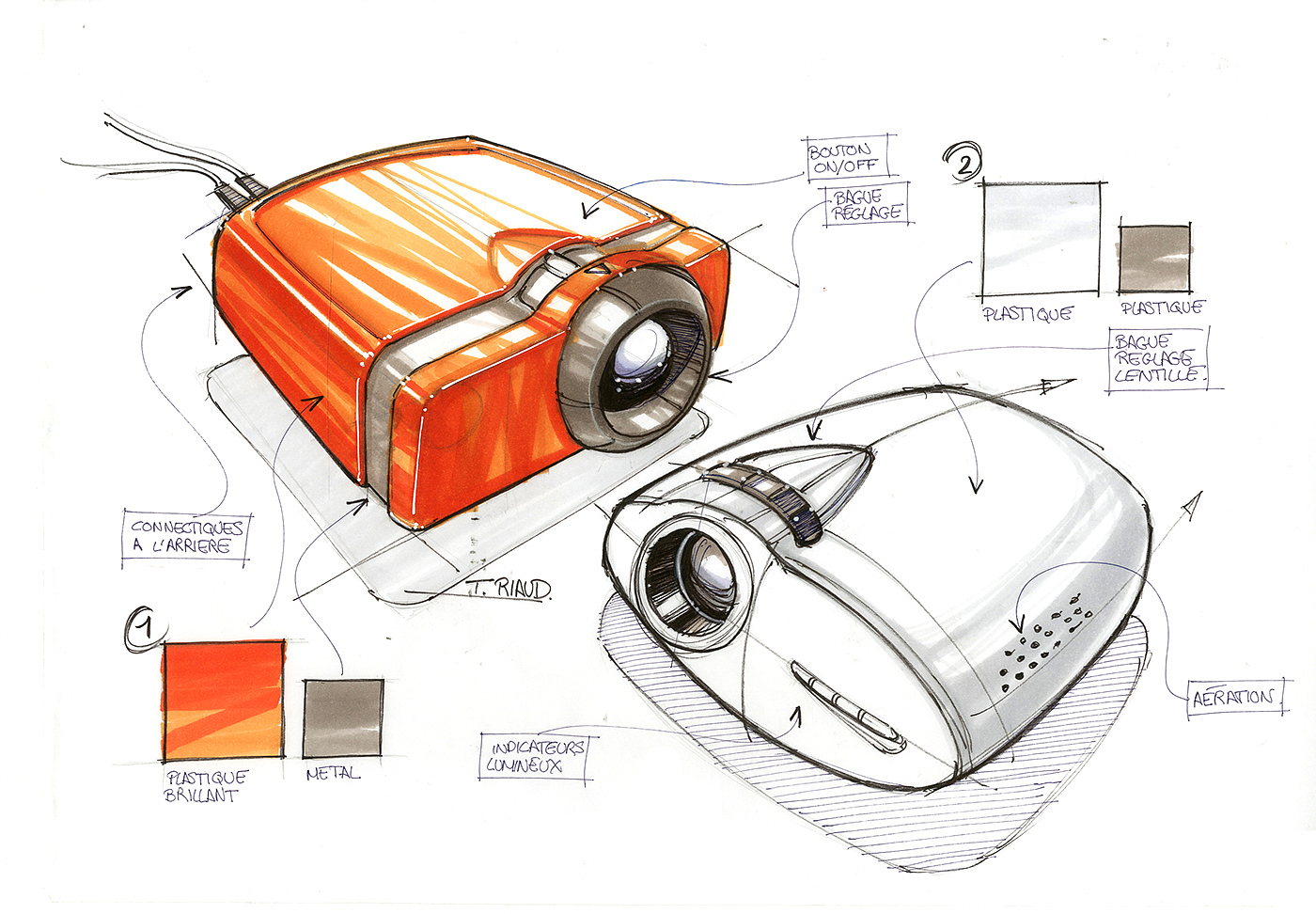 sketch，marker pen，Tristan Riaud，Hand drawn products，ps，