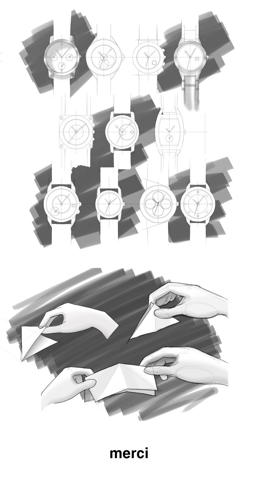 sketch，marker pen，Tristan Riaud，Hand drawn products，ps，