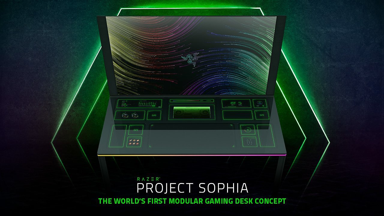 razer，Project Sophia，游戏桌，电脑，桌子，