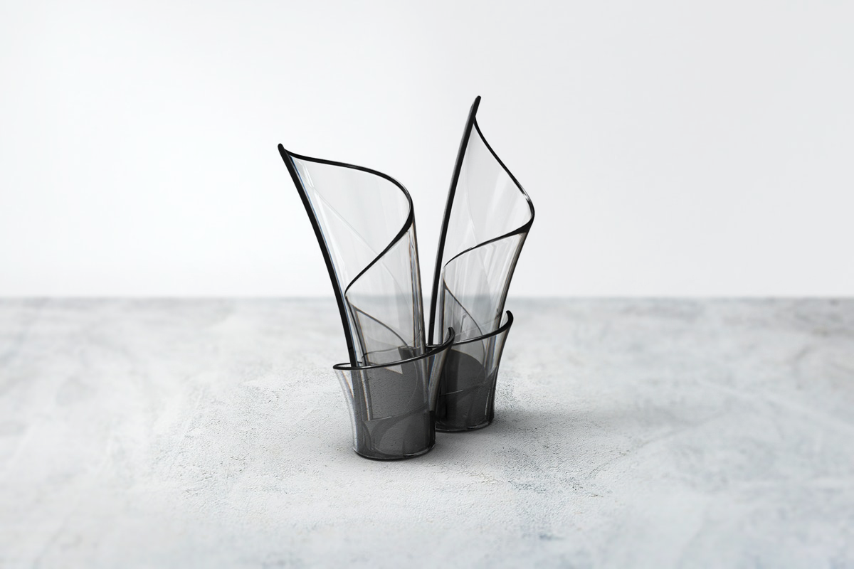 Zen，Flower art，vase，industrial design，Glass，Acrylic，flower arrangement，Arts and Crafts，