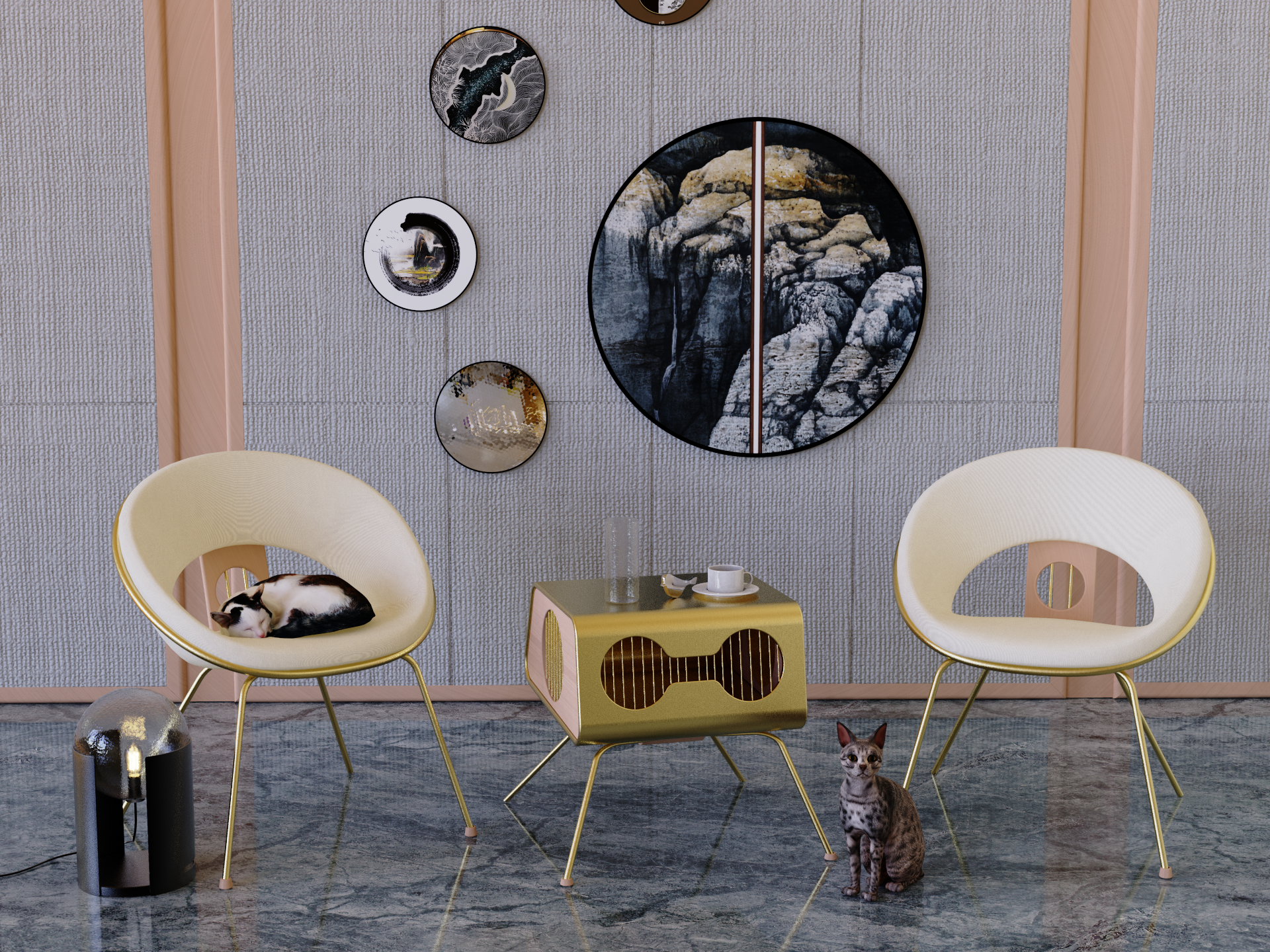 New Chinese furniture，National style，Log wind，Modern minimalism，