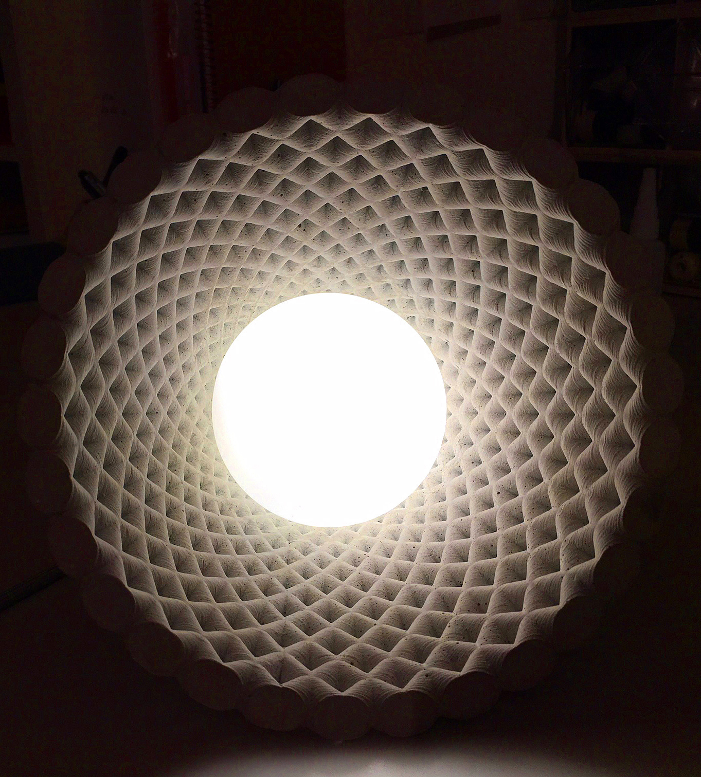 lamps and lanterns，inspiration，Sunflower，concrete，Spiral，Light bulb:，Aesthetic feeling，