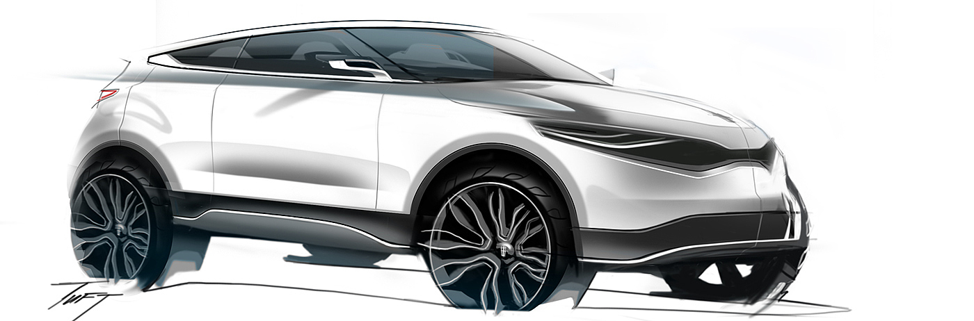 汽车设计，模型，手绘，渲染，概念设计，Lincoln MKC，