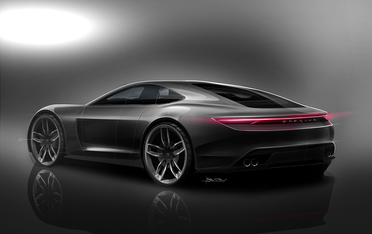 Lorenz Bauer，Hand drawn car，sketch，