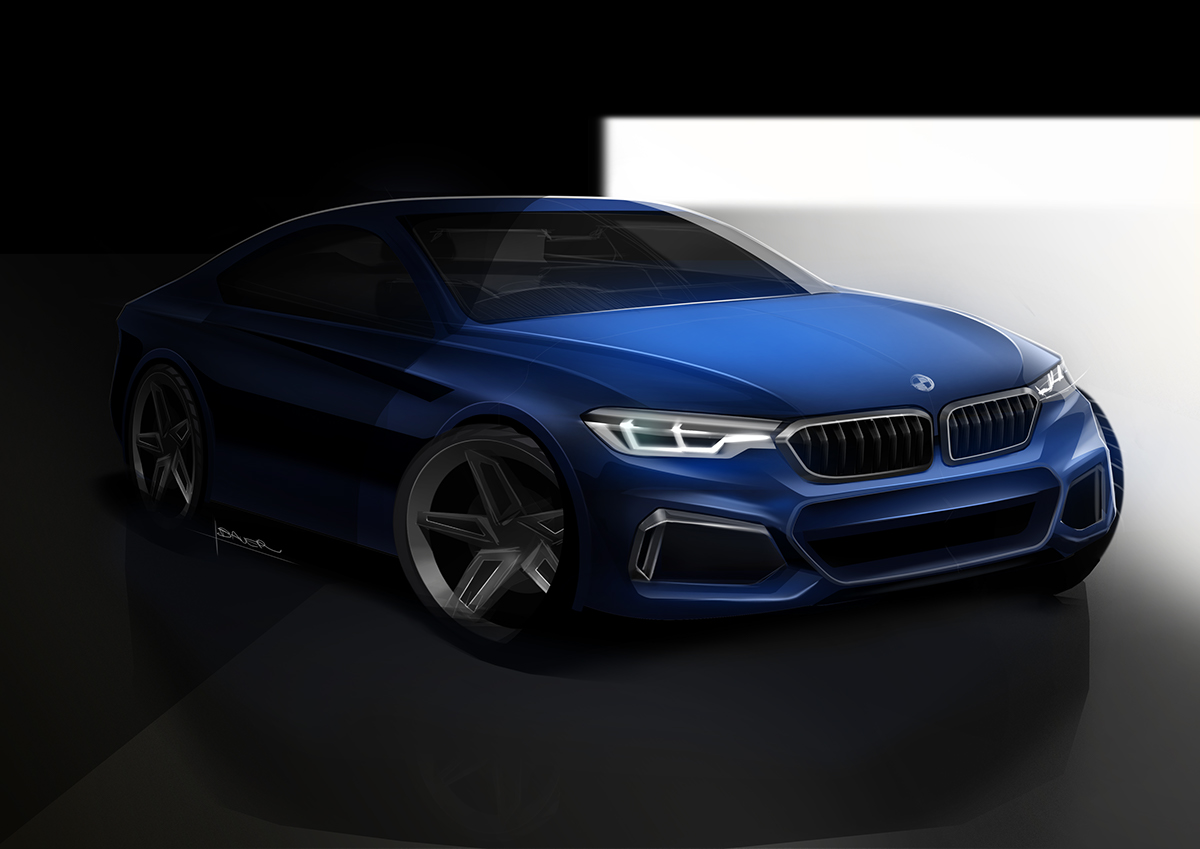 Lorenz Bauer，Hand drawn car，sketch，