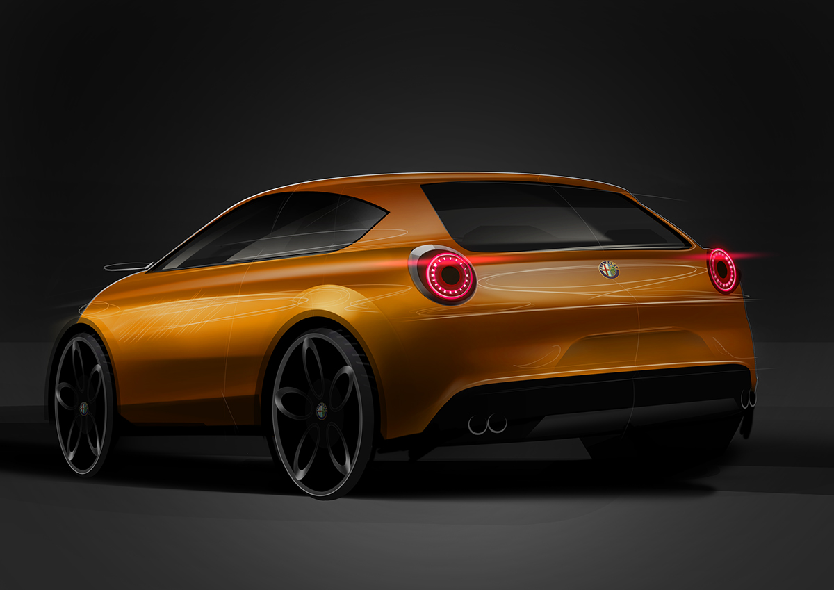 Lorenz Bauer，Hand drawn car，sketch，