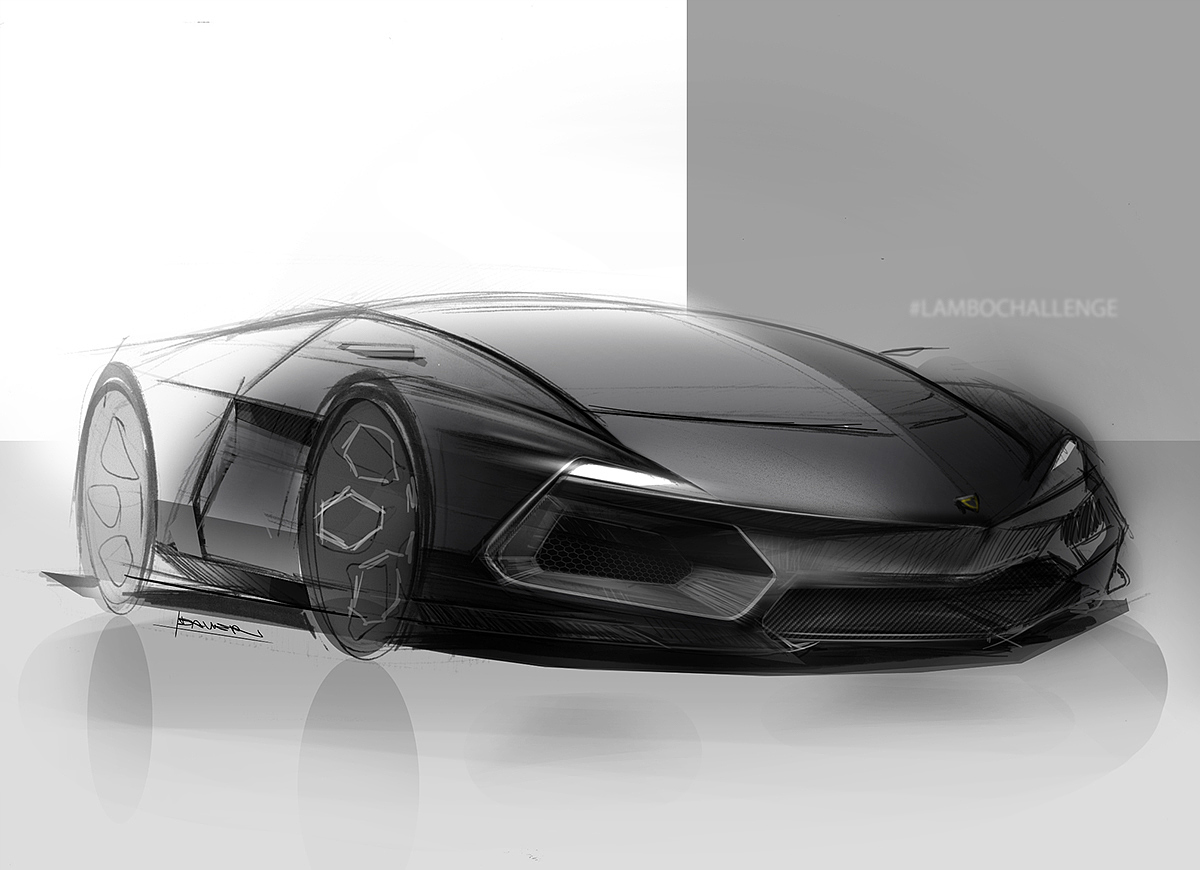 Lorenz Bauer，Hand drawn car，sketch，