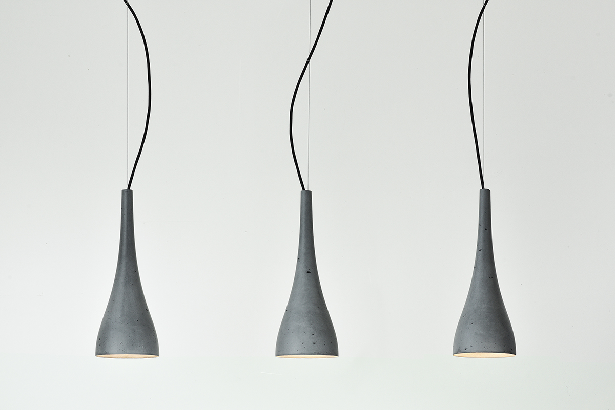 concrete，a chandelier，cement，lamps and lanterns，