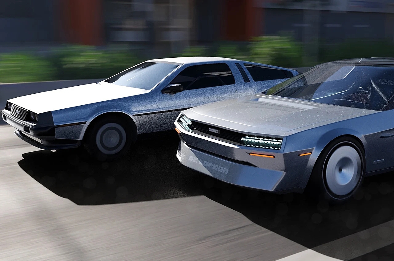 DeLorean，电动汽车，两座，EV 氛围，