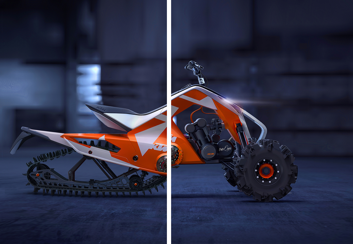 KTM X2 HYBRID，Hybrid electric vehicle，ATV snowmobile，vehicle，