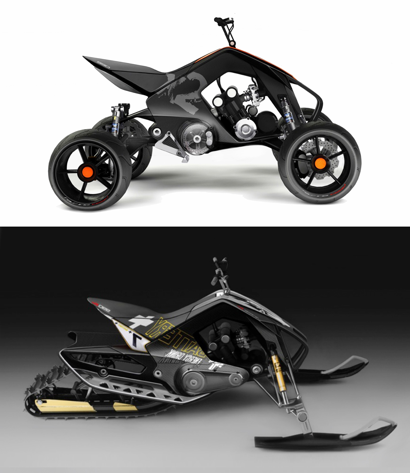 KTM X2 HYBRID，Hybrid electric vehicle，ATV snowmobile，vehicle，