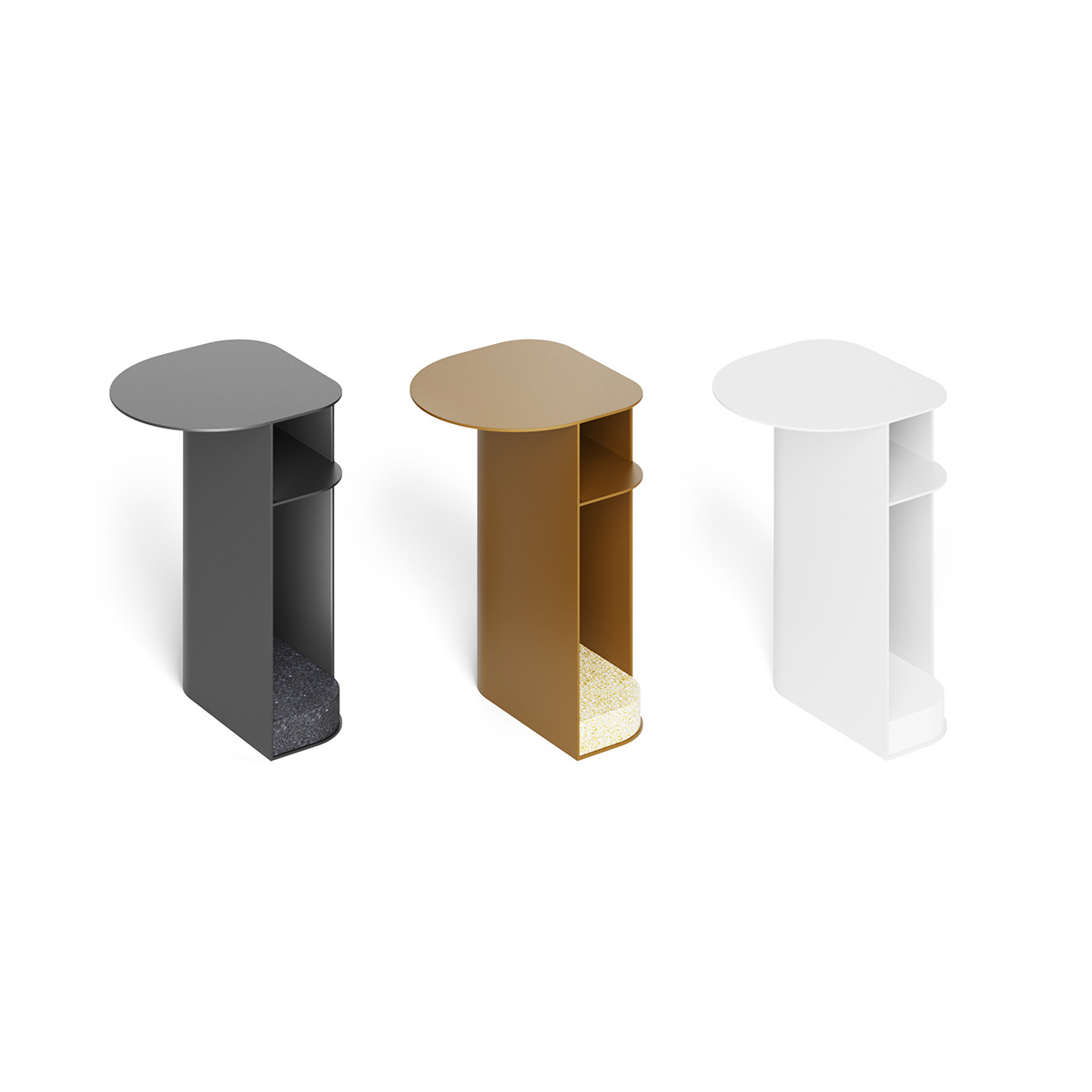 Side table，Metal，bookshelf，