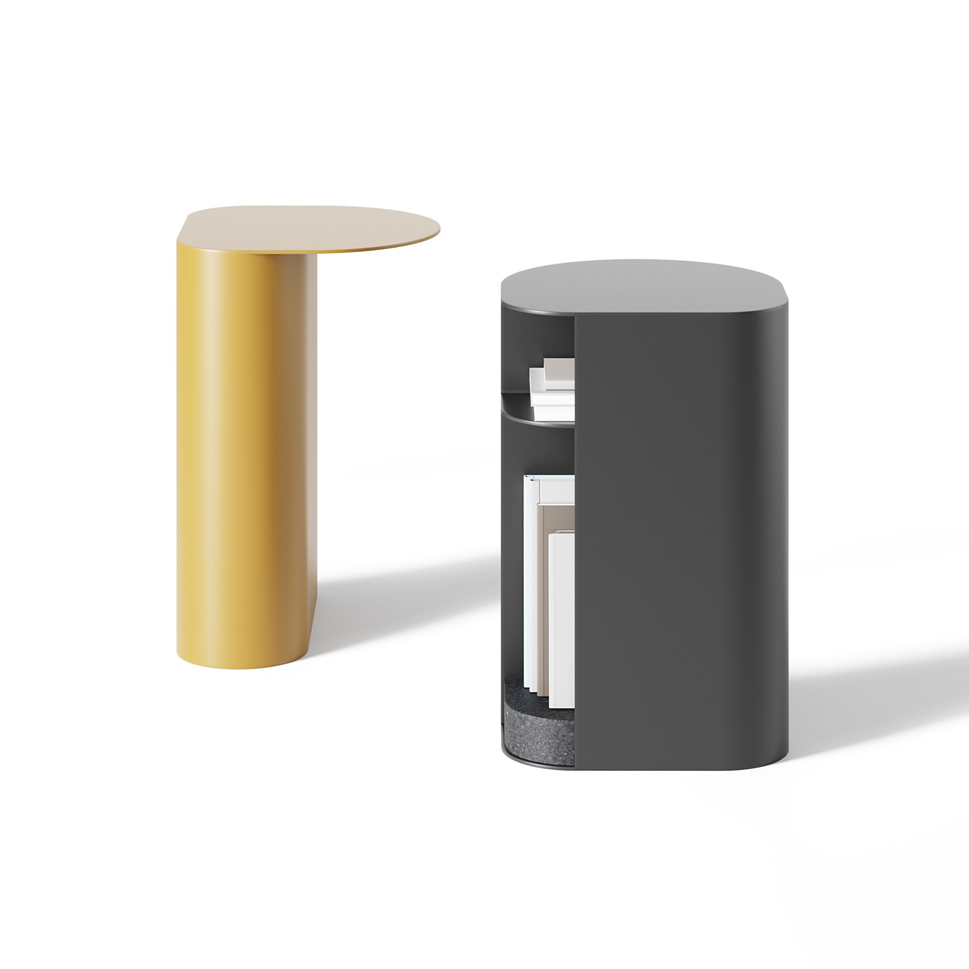 Side table，Metal，bookshelf，