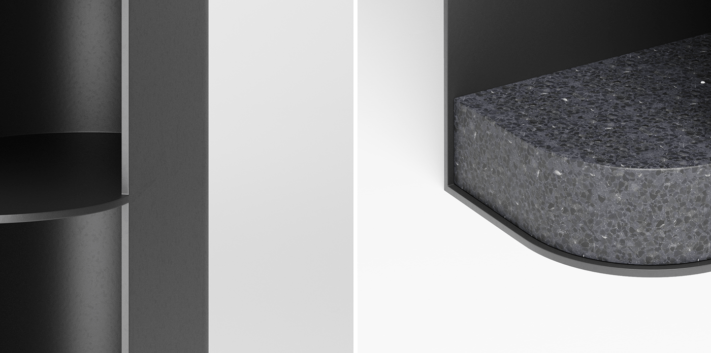 Side table，Metal，bookshelf，