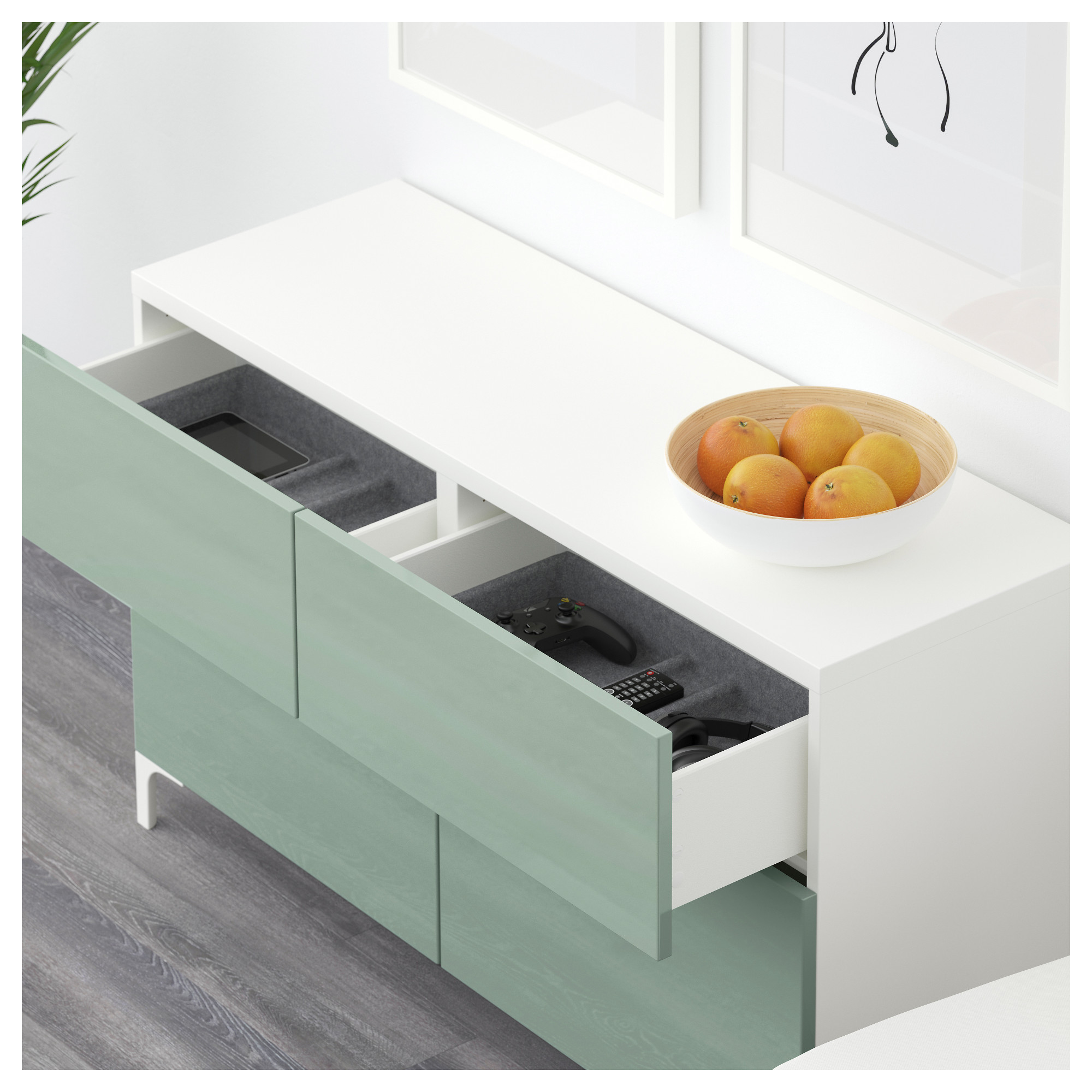 宜家存储抽屉selsviken高光浅灰色ikea89208775