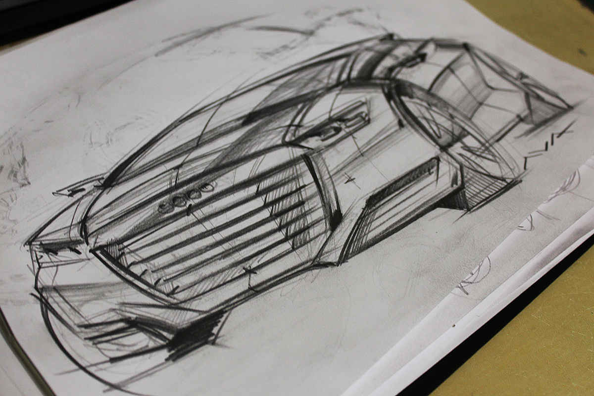 Sketch，automobile，vehicle，Hand drawn，