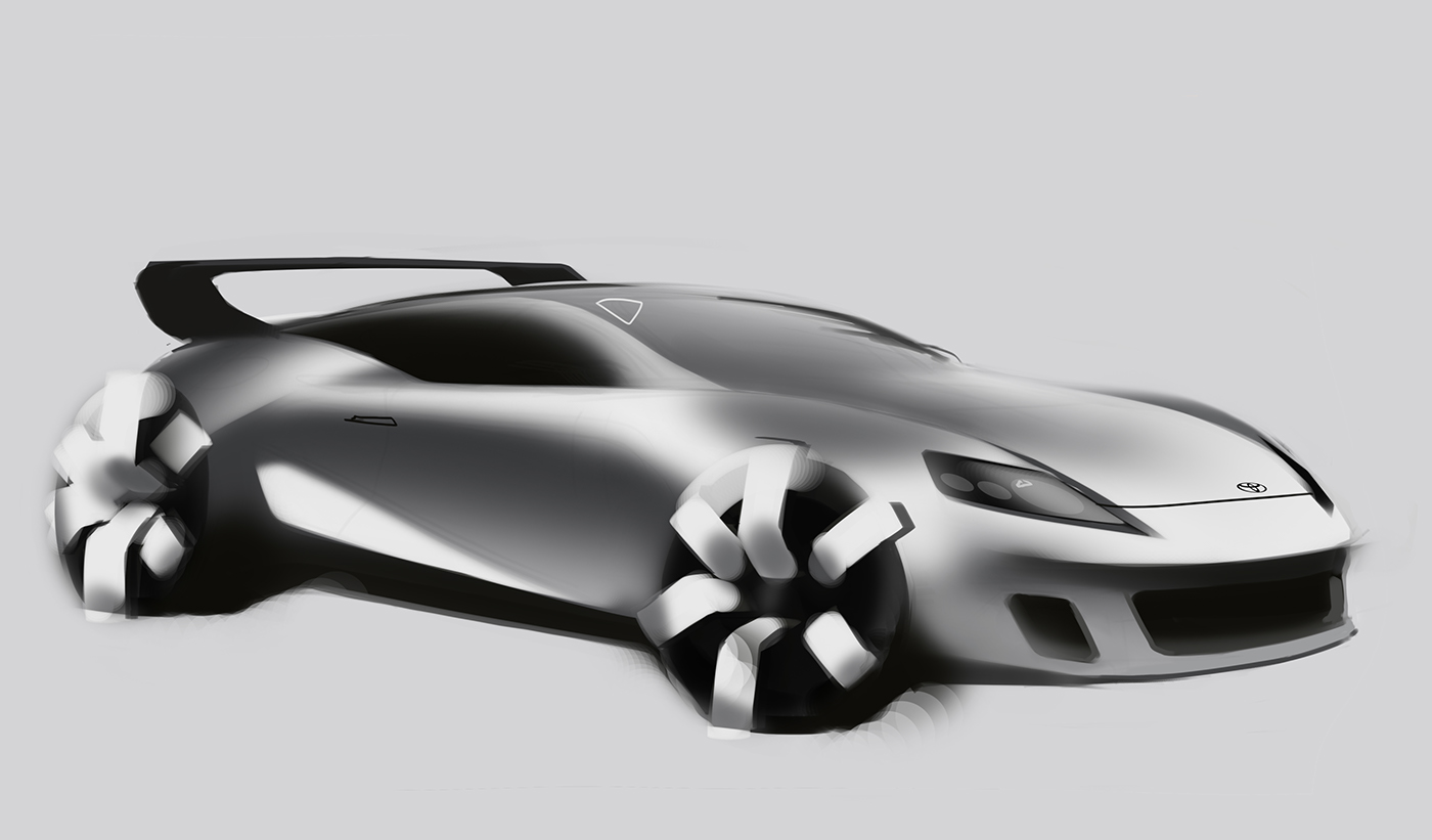 automobile，Hand drawn，informal essay，ps，