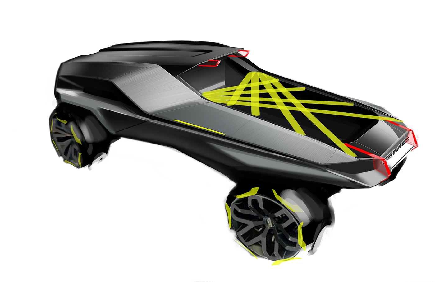 automobile，Hand drawn，informal essay，ps，