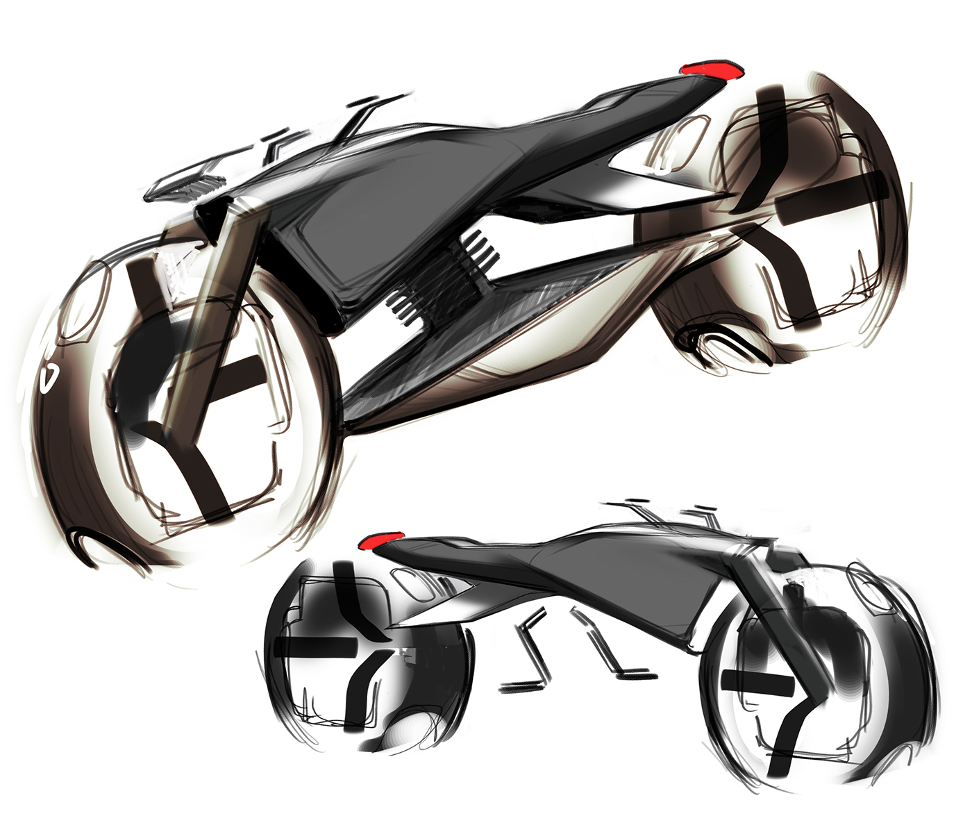 automobile，Hand drawn，informal essay，ps，