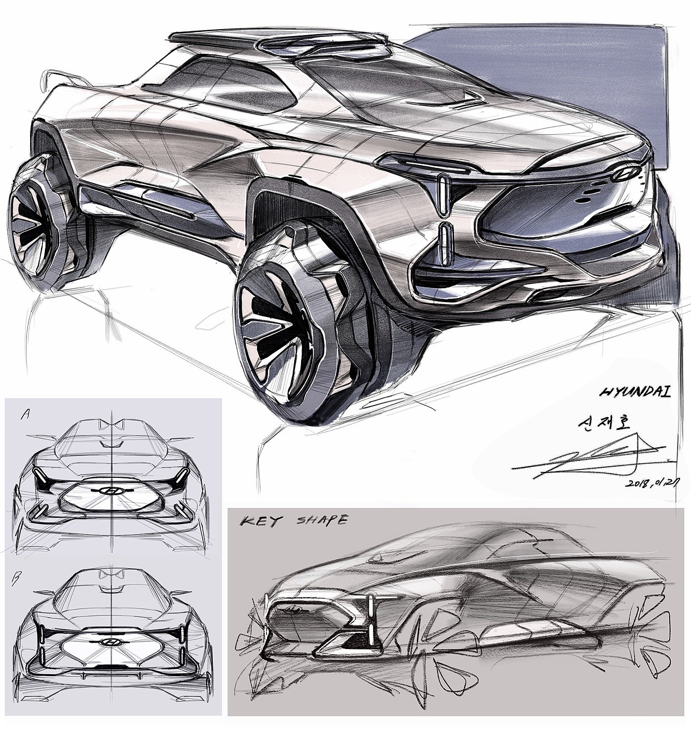 automobile，Hand drawn，automation，sketch，