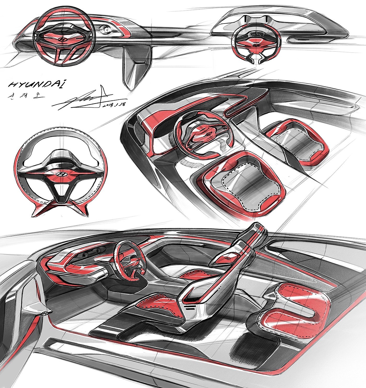 automobile，Hand drawn，automation，sketch，