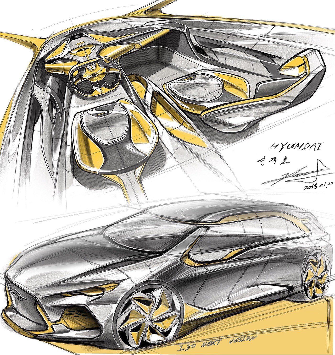 automobile，Hand drawn，automation，sketch，